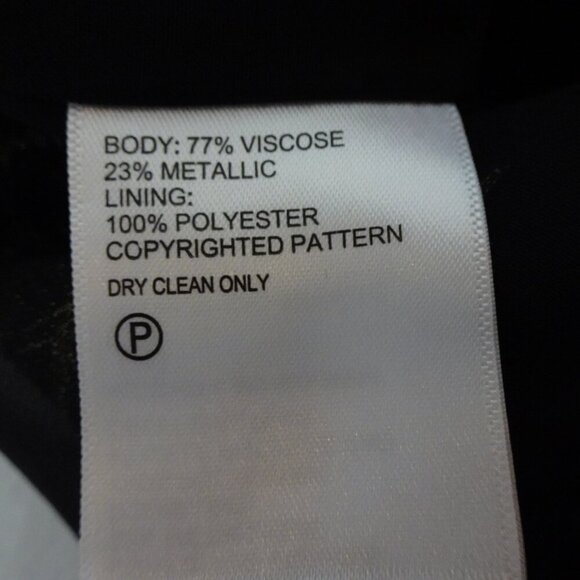 Tommy Bahama Peasant Top Women's Size XL Black Shimmering Jacquard Print Boho - Picture 10 of 10